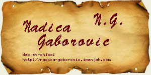 Nadica Gaborović vizit kartica